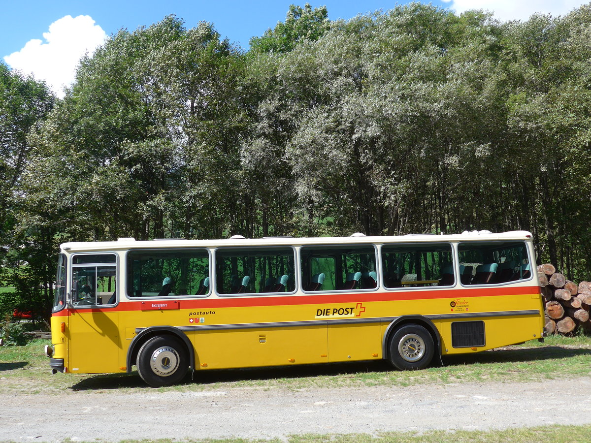 (174'739) - Fssler, Unteriberg - Nr. 6/SZ 5232 - Saurer/R&J (ex Schrch, Gutenburg Nr. 6; ex P 24'358) am 10. September 2016 in Campo, Saurertreffen