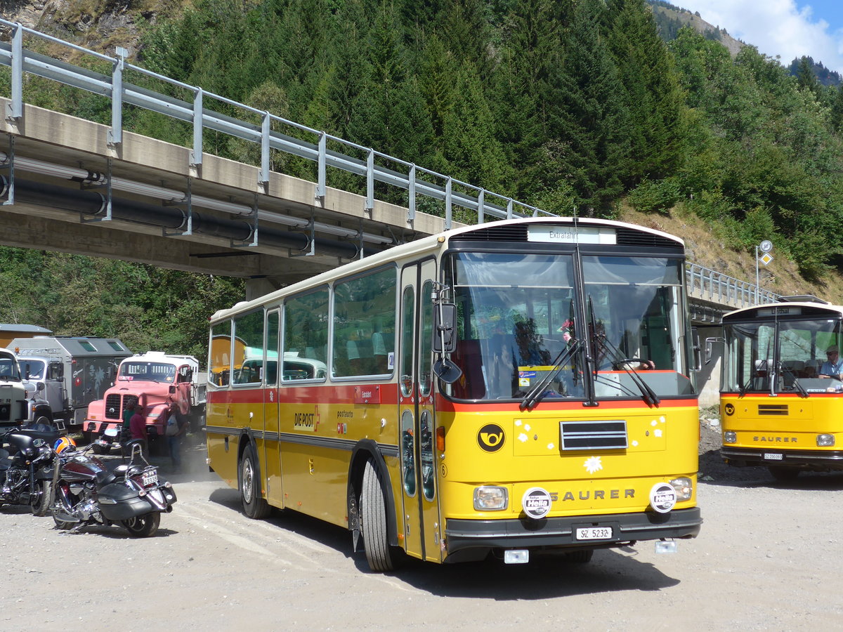 (174'758) - Fssler, Unteriberg - Nr. 6/SZ 5232 - Saurer/R&J (ex Schrch, Gutenburg Nr. 6; ex P 24'358) am 10. September 2016 in Campo, Saurertreffen