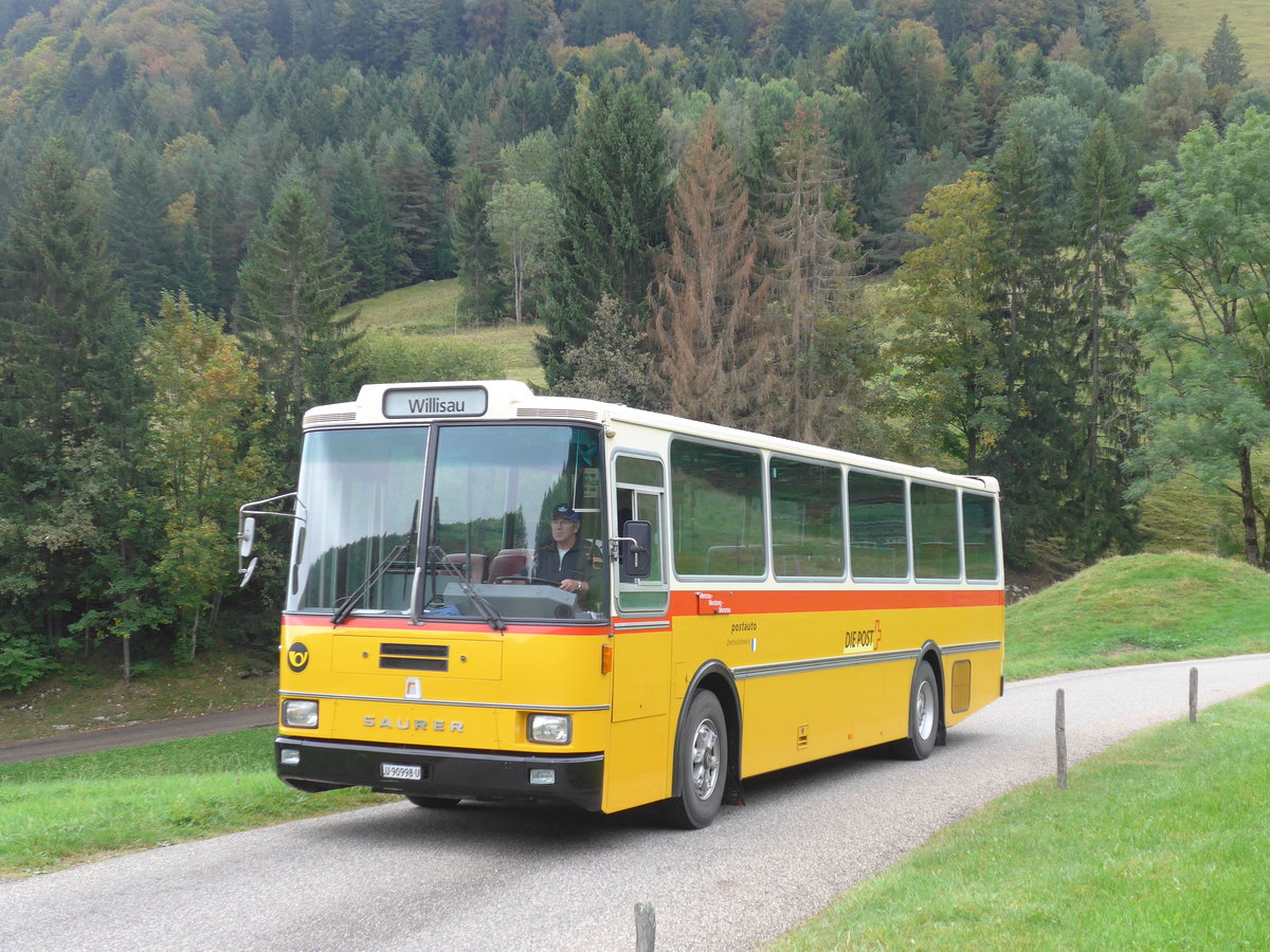 (175'340) - Amstein, Willisau - LU 90'998 U - Saurer/R&J (ex Thepra, Stans Nr. 17; ex Gowa, Stans Nr. 17) am 2. Oktober 2016 am Schletenpass (Solothurnerseite)