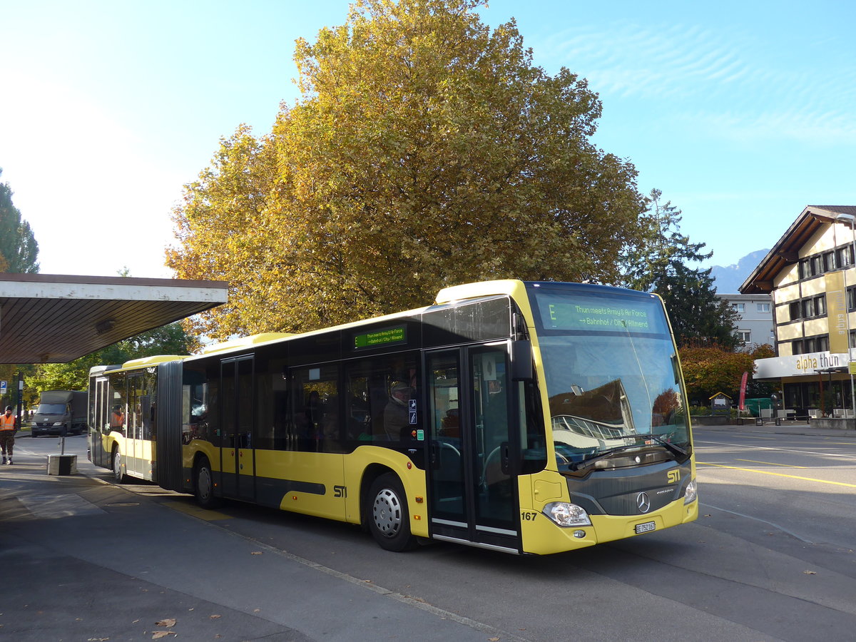 (176'218) - STI Thun - Nr. 167/BE 752'167 - Mercedes am 22. Oktober 2016 in Thun, Strandbad