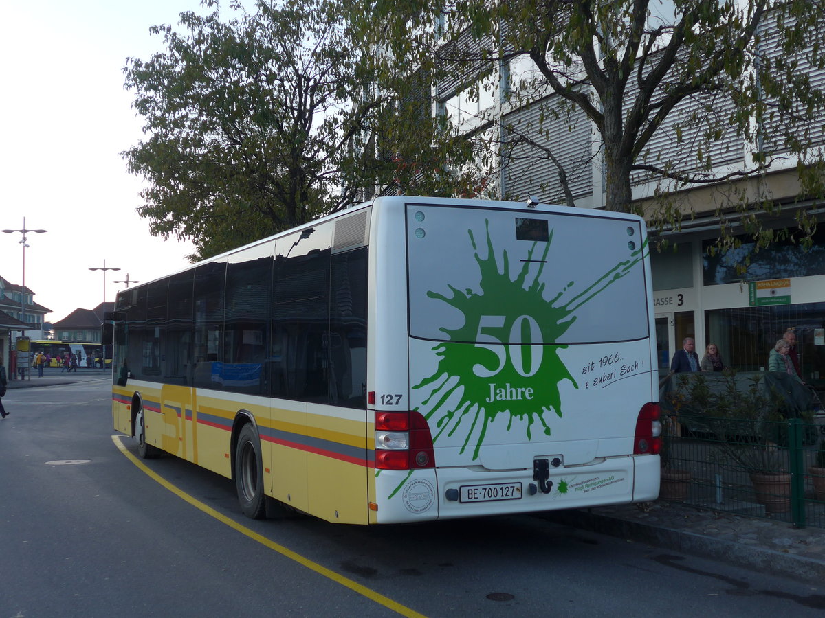 (176'435) - STI Thun - Nr. 127/BE 700'127 - MAN am 30. Oktober 2016 bei der Schifflndte Thun