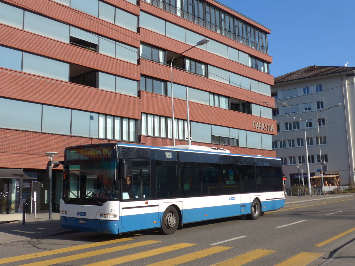 (176'936) - Limmat Bus, Dietikon - Nr. 24/ZH 726'124 - Neoplan am 6. Dezember 2016 in Schlieren, Zentrum/Bahnhof