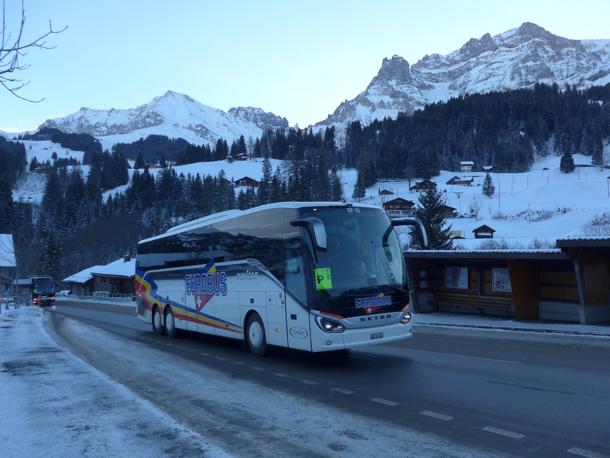 (177'642) - Funi-Car, Biel - Nr. 15/BE 203'815 - Setra am 7. Januar 2017 in Adelboden, Oey