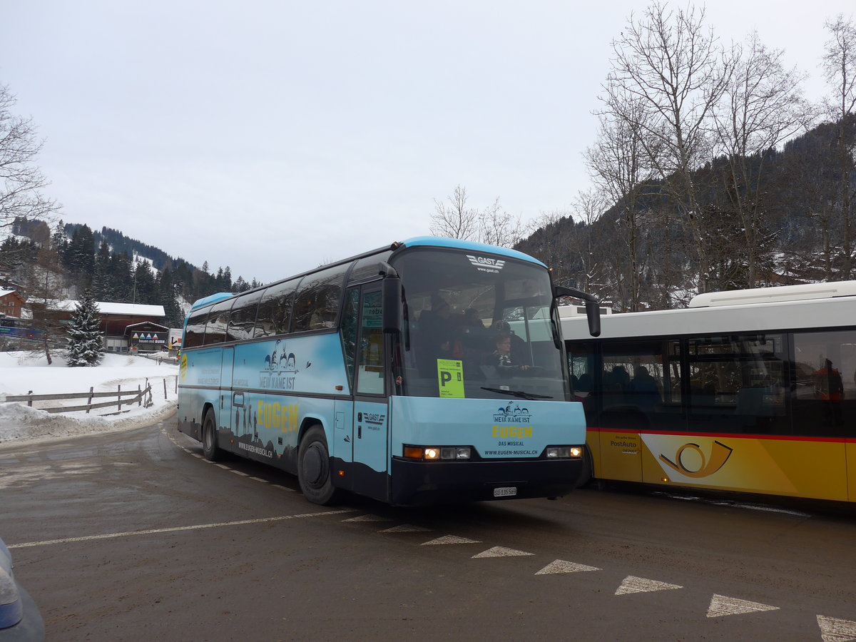 (177'896) - Gast, Utzenstorf - SO 135'569 - Neoplan (ex Seiler, Gerlafingen) am 7. Januar 2017 in Adelboden, Oey