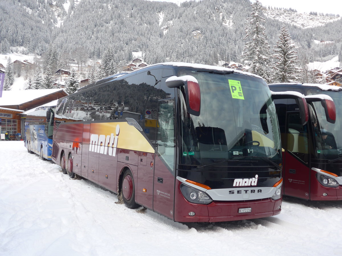 (177'954) - Marti, Kallnach - Nr. 16/BE 572'216 - Setra am 8. Januar 2017 in Adelboden, ASB