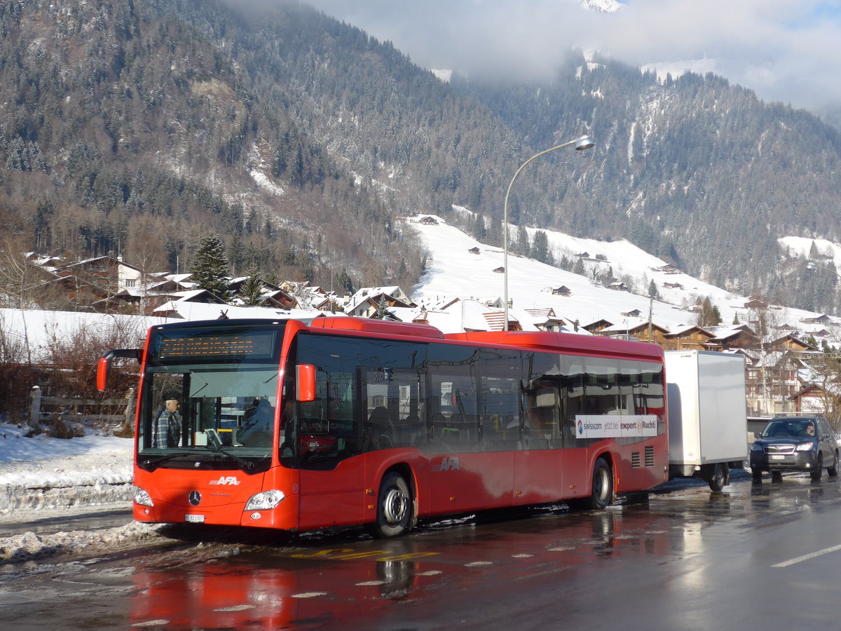 (177'996) - AFA Adelboden - Nr. 97/BE 823'927 - Mercedes am 9. Januar 2017 beim Bahnhof Frutigen