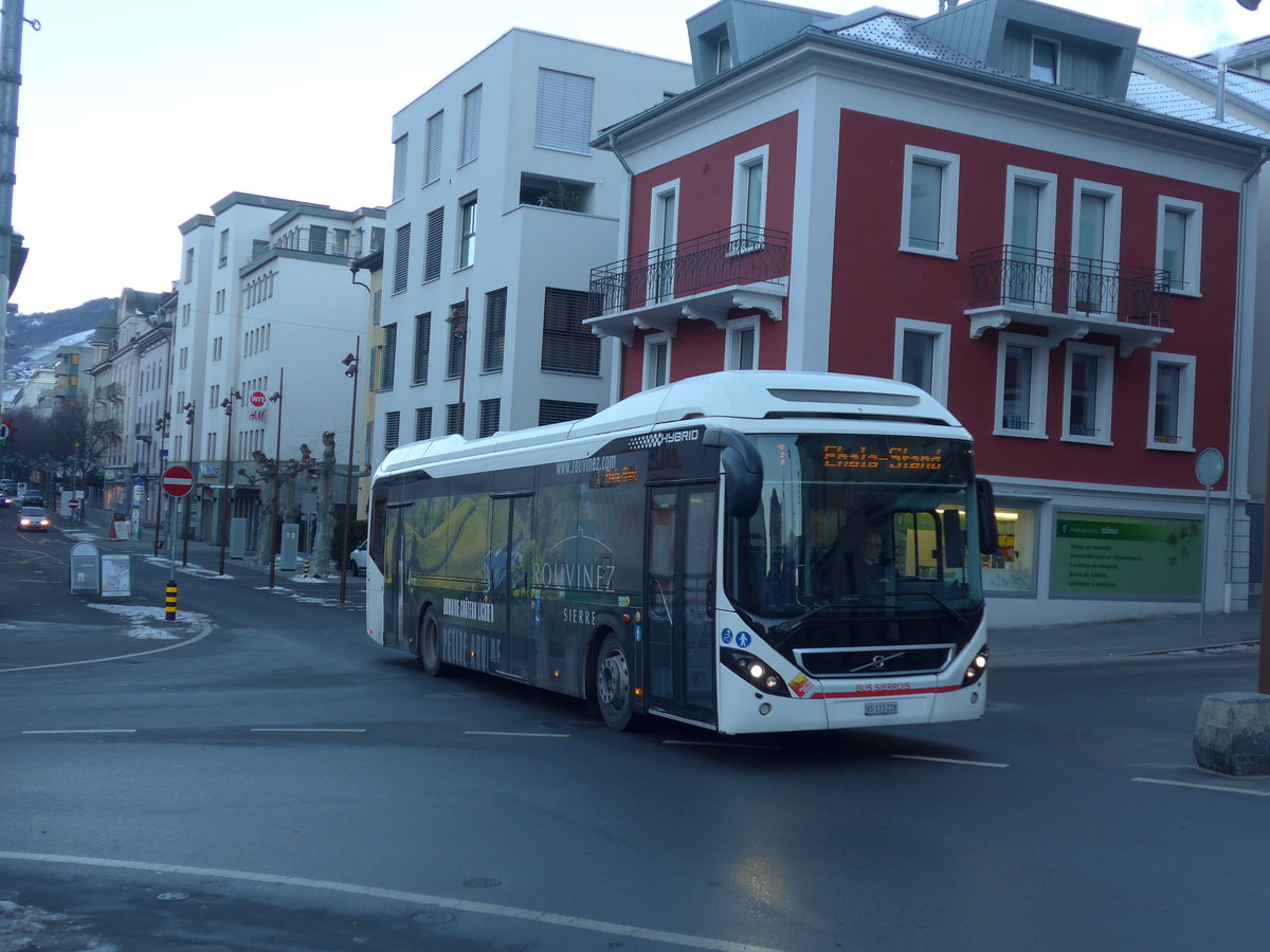 (178'078) - BS Sierre - VS 133'228 - Volvo am 21. Januar 2017 in Sierre, Htel de Ville CFF