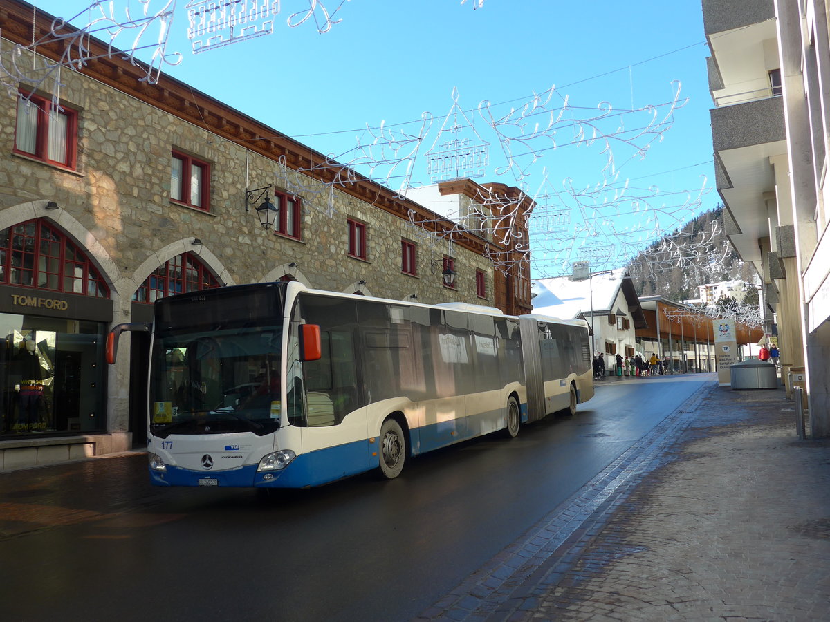 (178'555) - VBL Luzern - Nr. 177/LU 240'539 - Mercedes am 18. Februar 2017 in St. Moritz, Klinik Gut