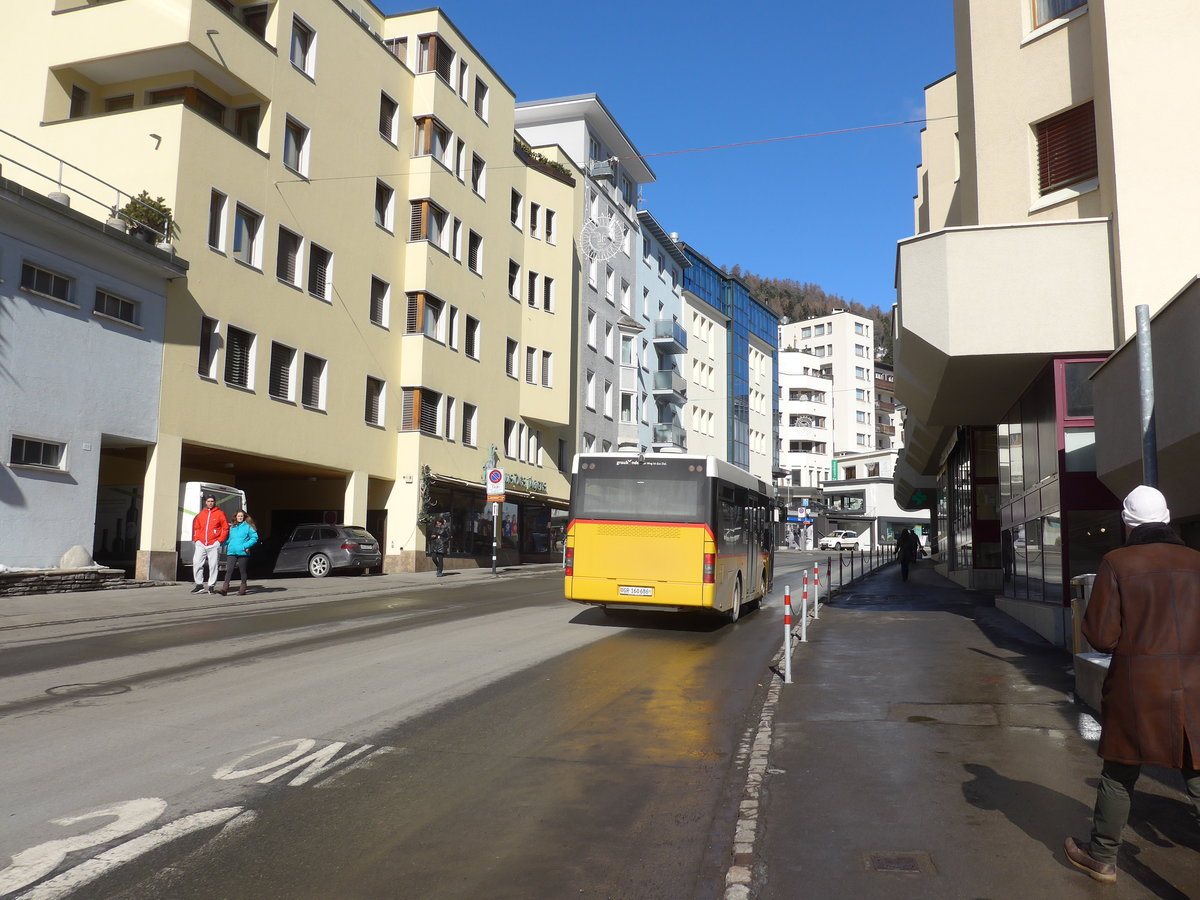 (178'580) - Fontana, Ilanz - GR 160'686 - MAN/Gppel (ex PostAuto Graubnden; ex Hartmann, Monstein) am 18. Februar 2017 in St. Moritz, Caspar Badrutt