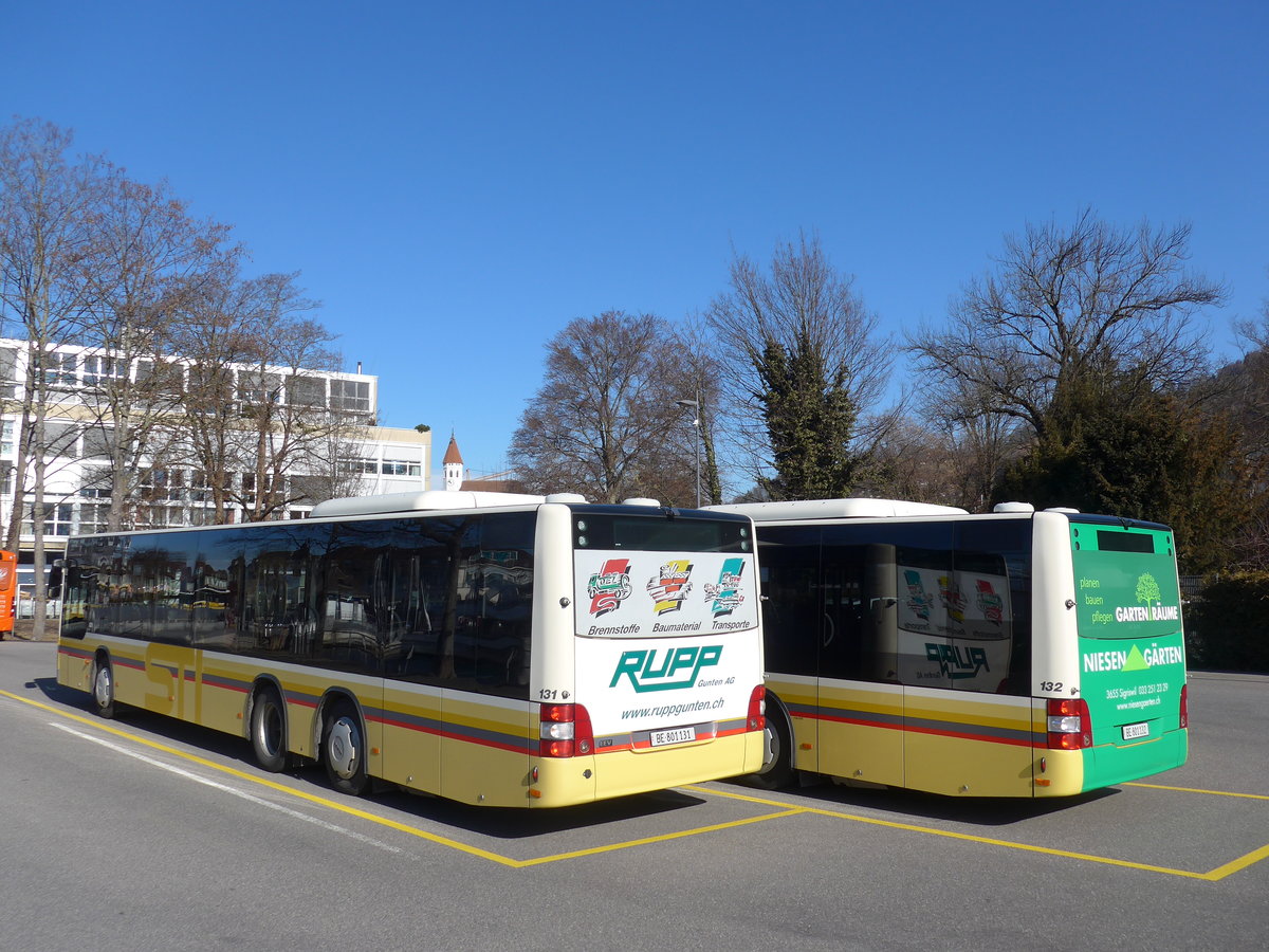 (178'677) - STI Thun - Nr. 131/BE 801'131 - MAN am 20. Februar 2017 bei der Schifflndte Thun