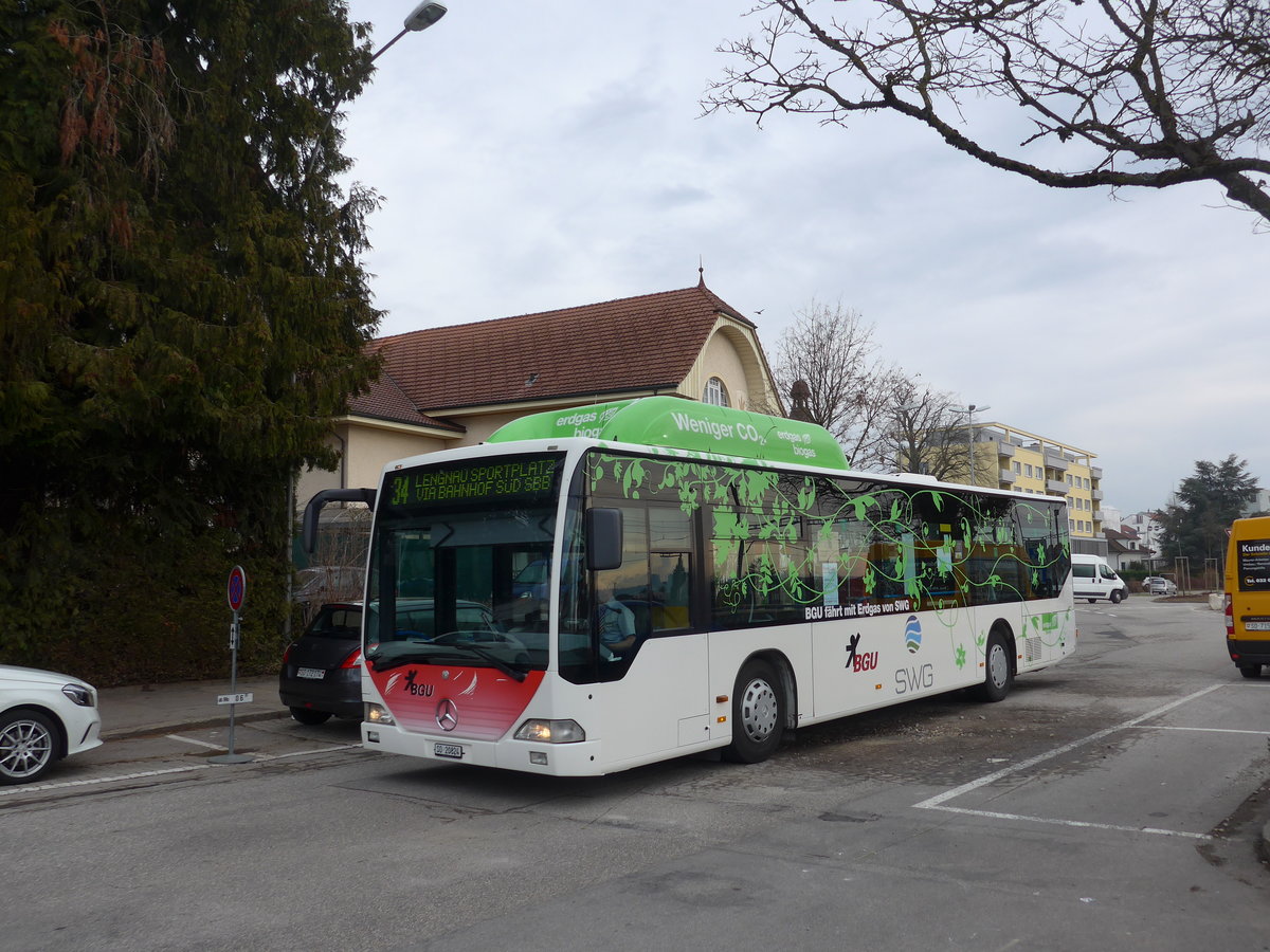 (178'784) - BGU Grenchen - Nr. 16/SO 20'824 - Mercedes am 4. Mrz 2017 beim Bahnhof Grenchen Sd