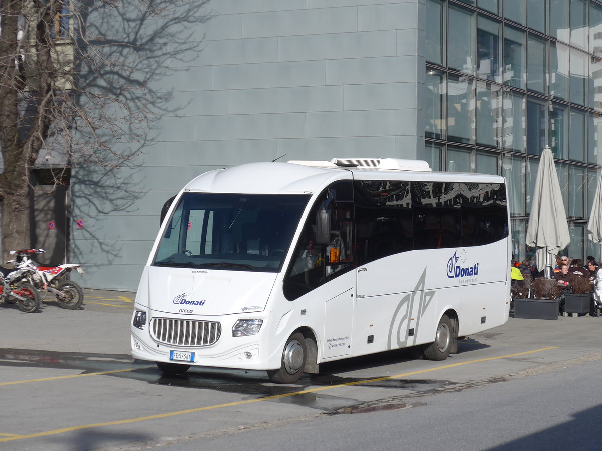 (178'975) - Aus Italien: Donati, Solvay - FE-973 AY - Iveco/Sitcar am 12. Mrz 2017 beim Bahnhof Brig