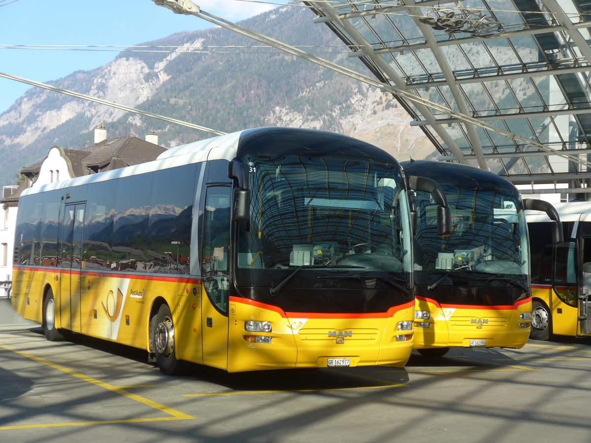 (179'534) - PostAuto Graubnden - GR 162'977 - MAN am 14. April 2017 in Chur, Postautostation