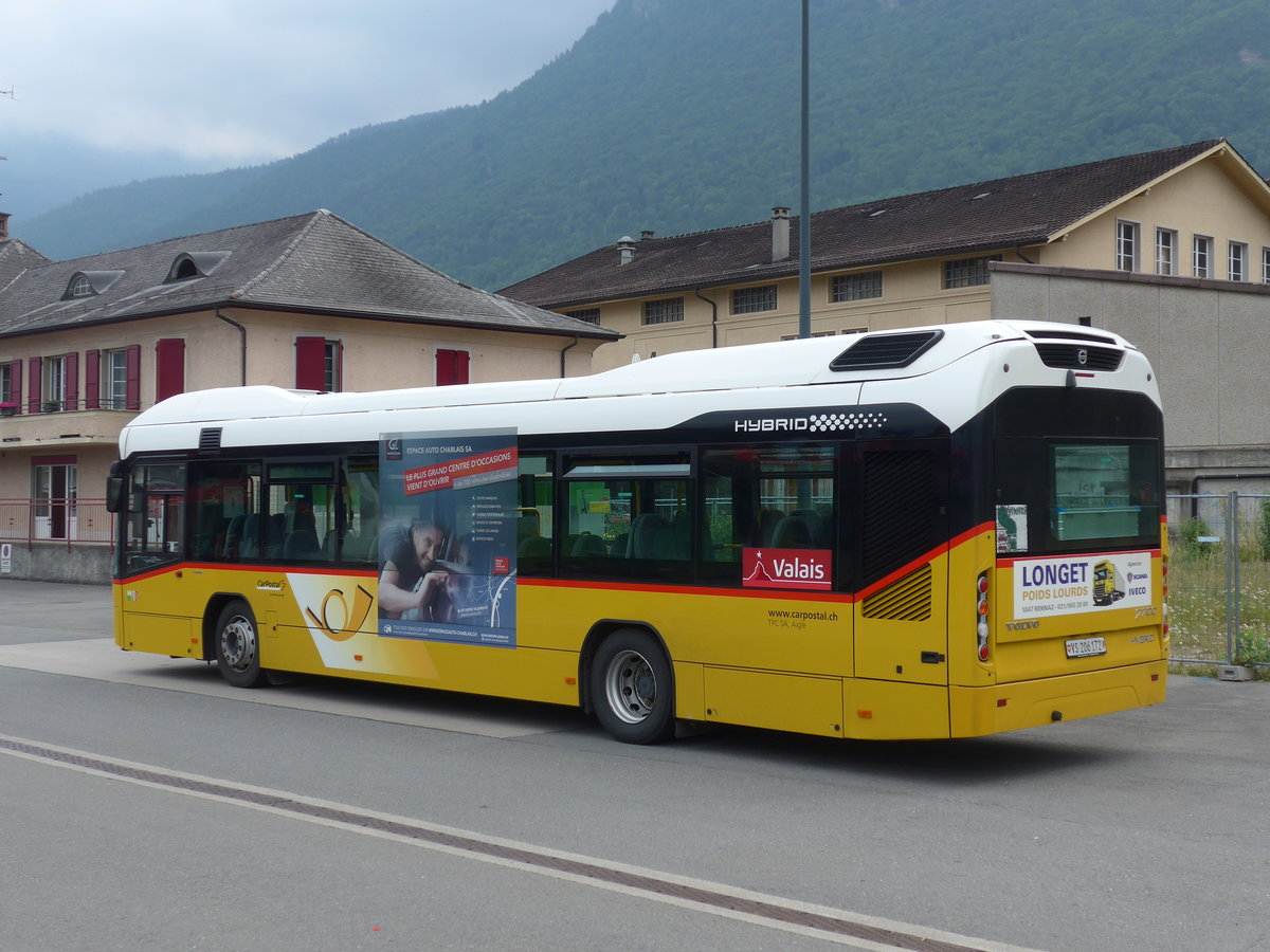 (181'316) - TPC Aigle - VS 206'172 - Volvo am 24. Juni 2017 beim Bahnhof Aigle