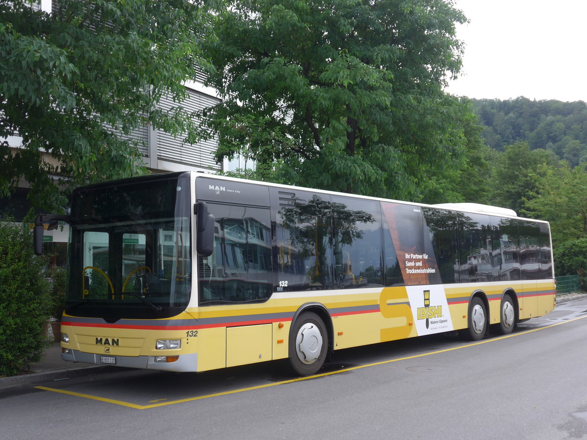 (181'793) - STI Thun - Nr. 132/BE 801'132 - MAN am 9. Juli 2017 bei der Schifflndte Thun