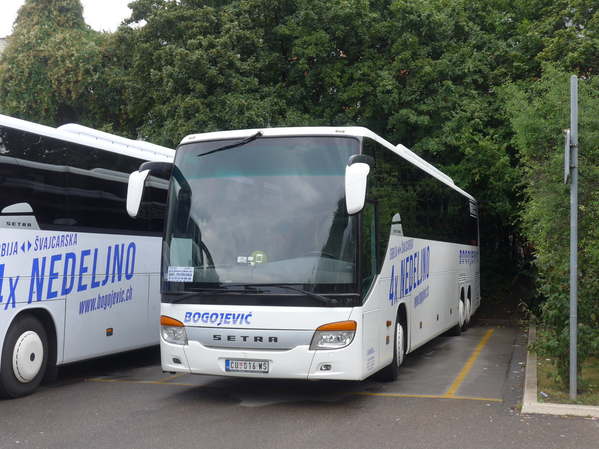 (181'912) - Aus Serbien: Bogojevic, Cuprija - CU 016-WS - Setra am 10. Juli 2017 in Zrich, Sihlquai