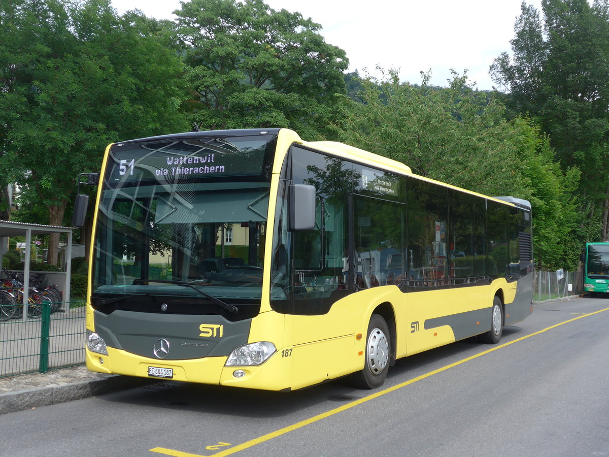 (182'153) - STI Thun - Nr. 187/BE 804'187 - Mercedes am 22. Juli 2017 bei der Schifflndte Thun