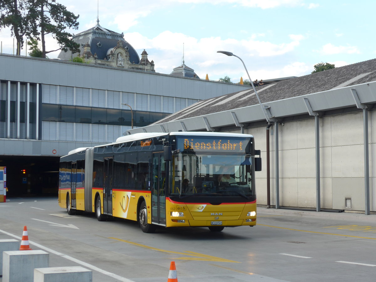 (182'795) - PostAuto Bern - Nr. 662/BE 610'549 - MAN am 5. August 2017 in Bern, Postautostation