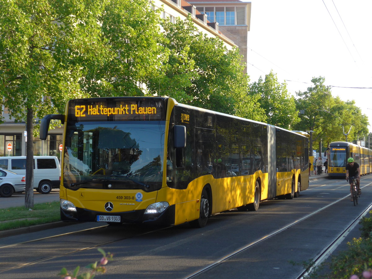 (182'861) - DVB Dresden - Nr. 459'303/DD-VB 9303 - Mercedes am 8. August 2017 in Dresden, Pirnaischer Platz