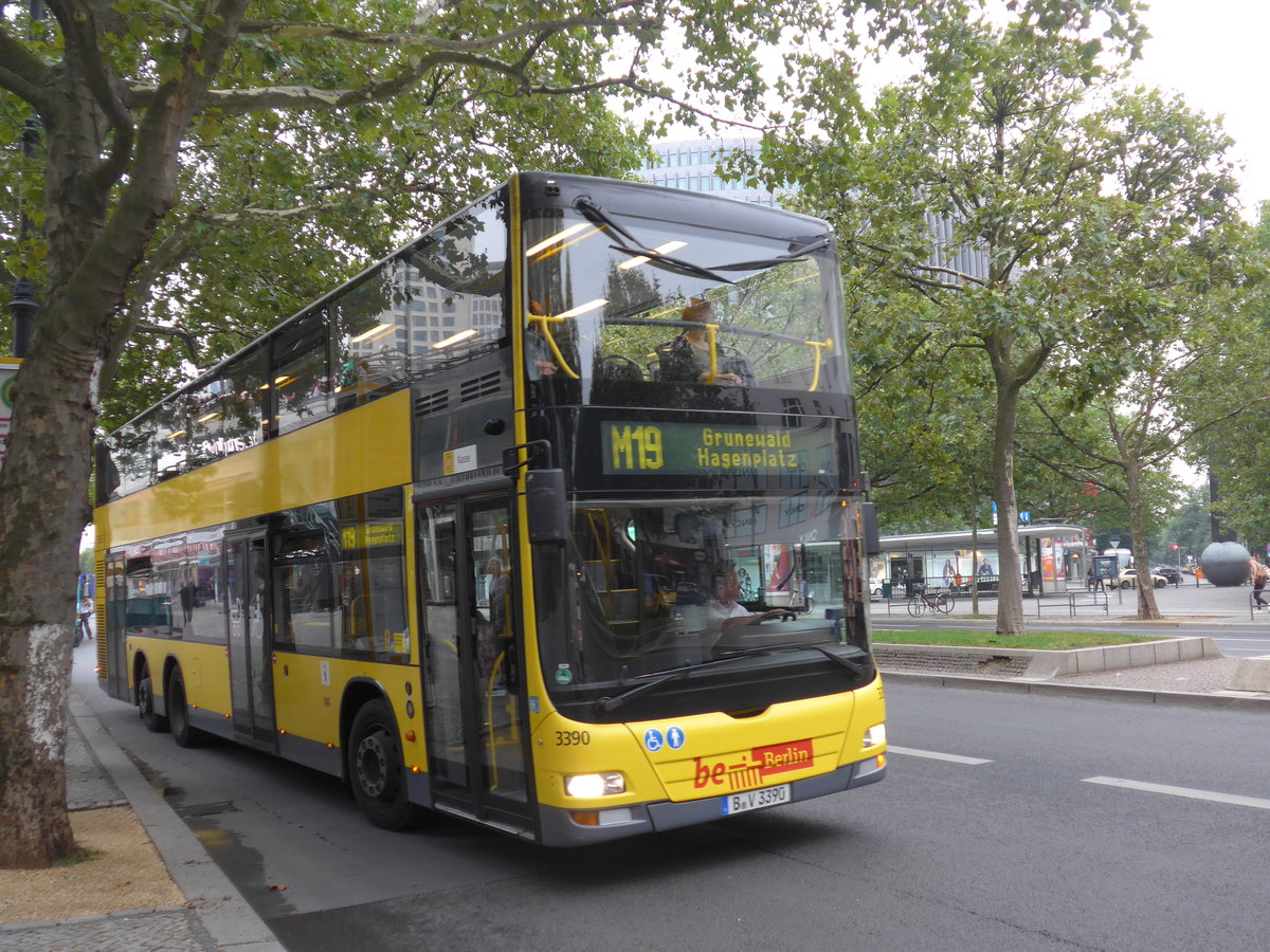 (183'414) - BVG Berlin - Nr. 3390/B-V 3390 - MAN am 11. August 2017 in Berlin, Kurfrstendamm