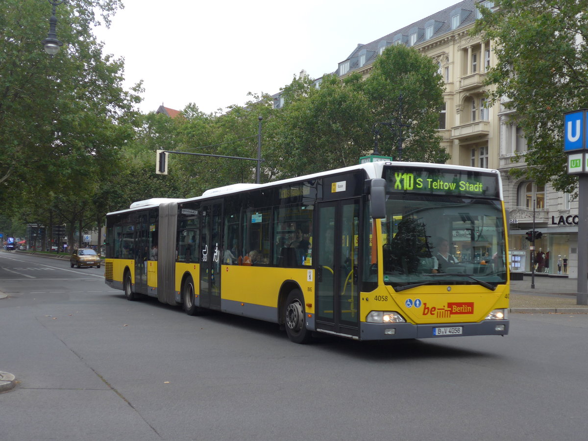 (183'487) - BVG Berlin - Nr. 4058/B-V 4058 - Mercedes am 11. August 2017 in Berlin, Kurfrstendamm