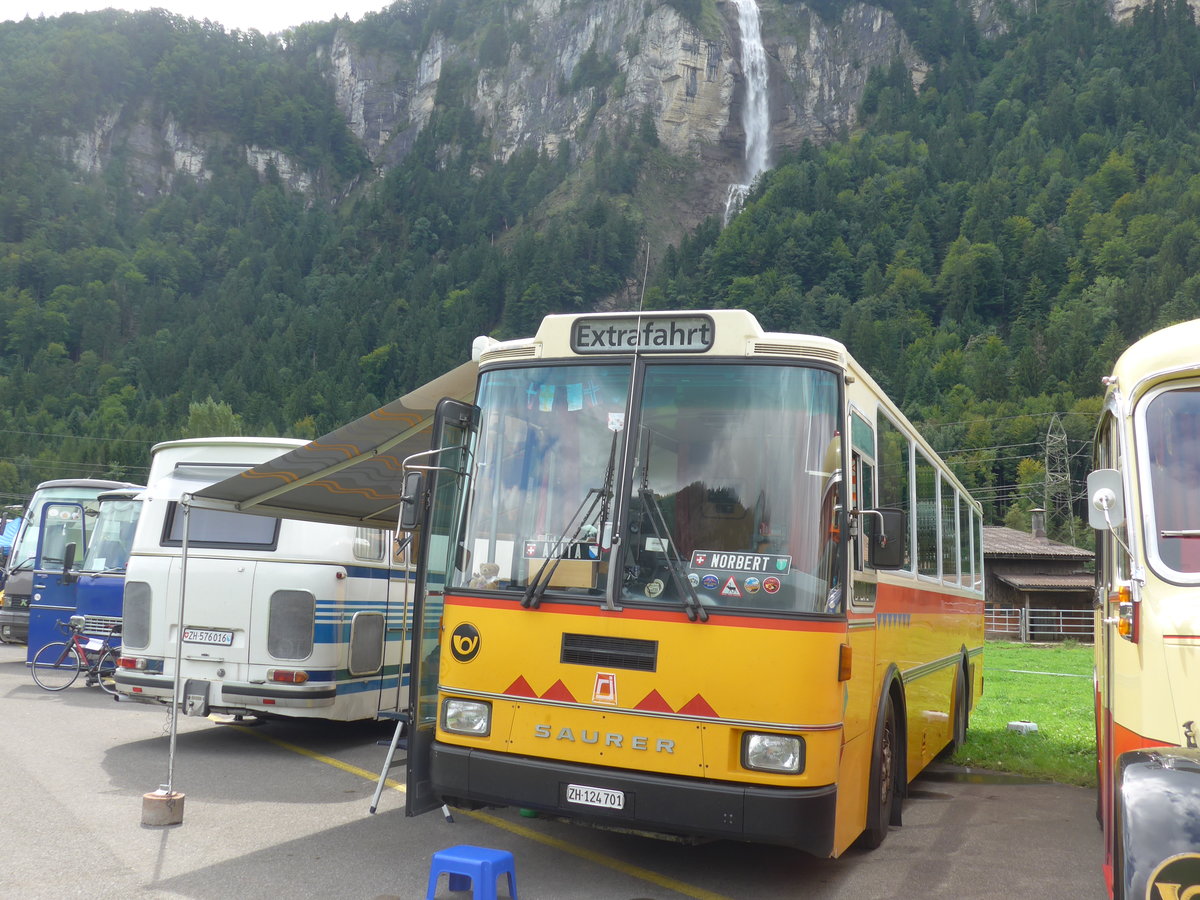 (183'564) - Toldo, Zrich - ZH 124'701 - Saurer/R&J (ex Peter, Pfaffnau) am 19. August 2017 in Unterbach, Rollfeld