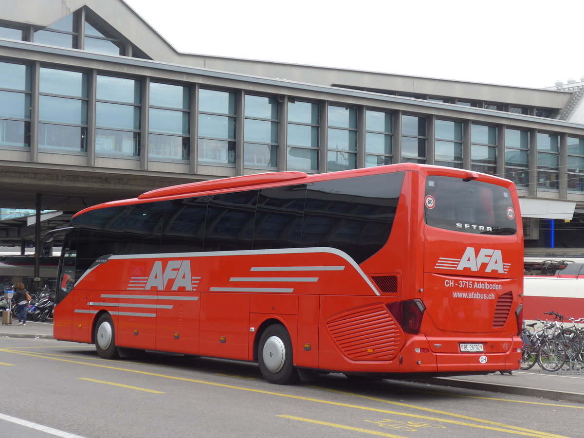 (183'773) - AFA Adelboden - Nr. 15/BE 26'702 - Setra am 21. August 2017 beim Bahnhof Basel