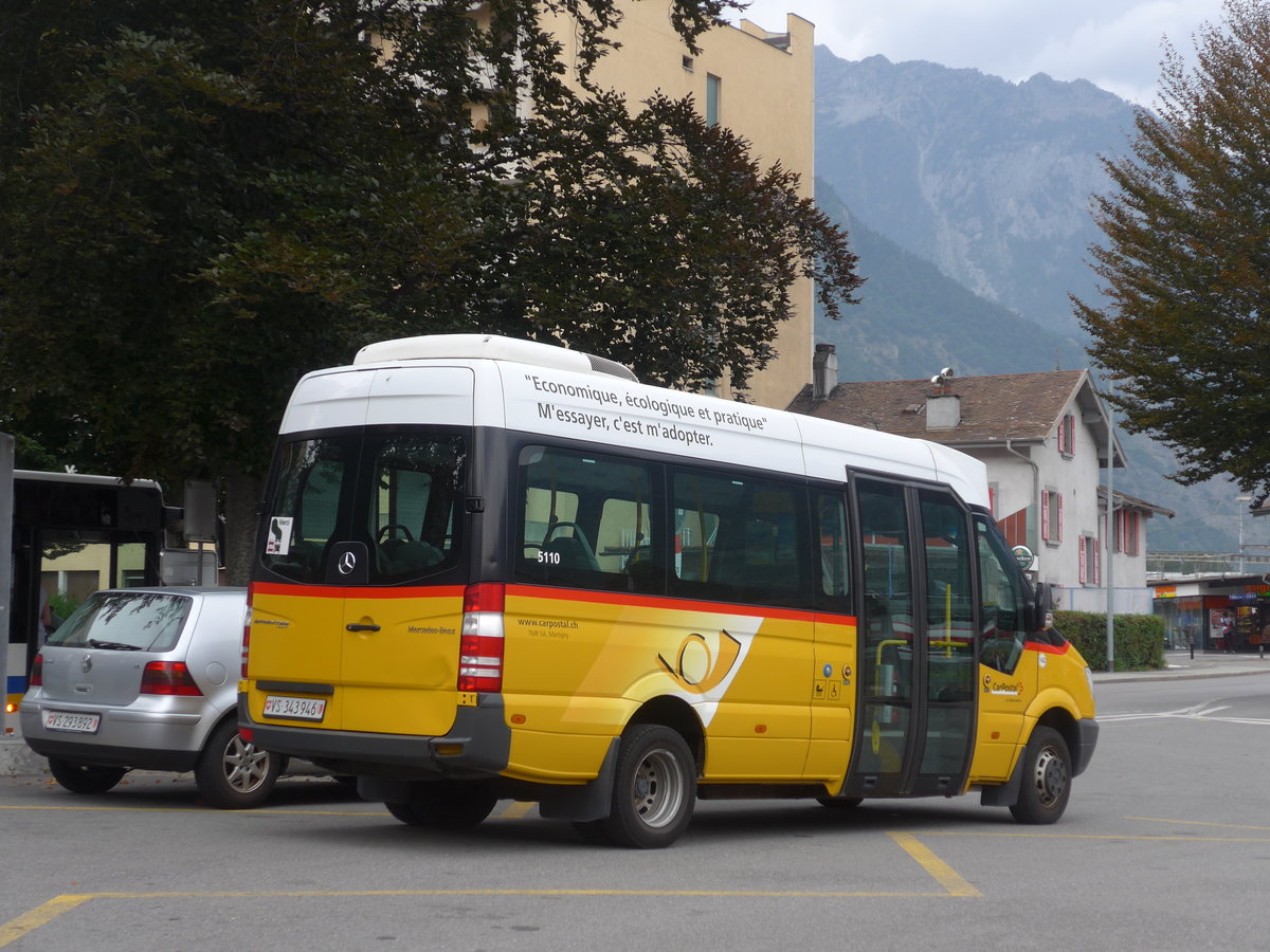 (184'024) - TMR Martigny - Nr. 142/VS 343'946 - Mercedes am 24. August 2017 beim Bahnhof Martigny