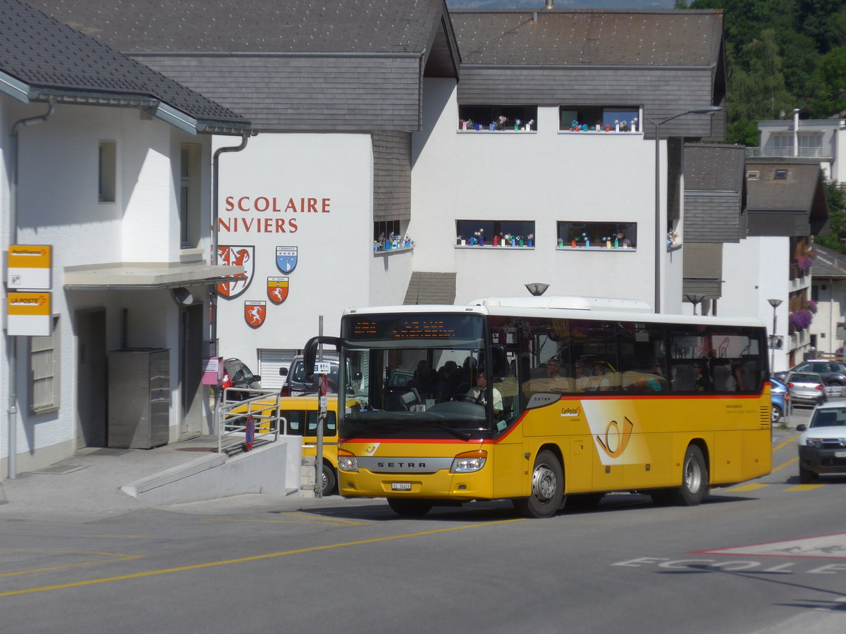 (184'181) - TSAR, Sierre - VS 26'459 - Setra (ex Epiney, Ayer) am 25. August 2017 in Vissoie, Post