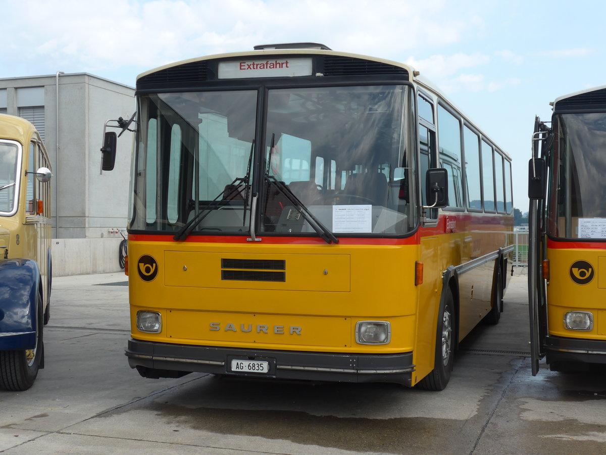 (184'305) - Gautschi, Suhr - AG 6835 - Saurer/Tscher (ex Ltscher, Neuheim Nr. 200; ex Cartek, Regensdorf; ex P 25'822) am 26. August 2017 in Oberkirch, CAMPUS Sursee