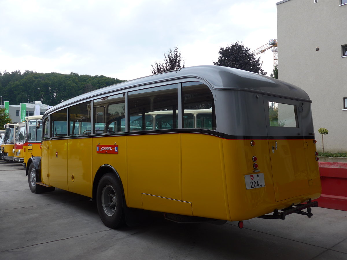 (184'379) - Schmutz, Vaulruz -  P 2044  - Saurer/Saurer (ex Nestl; ex P 23'019; ex P 2044) am 26. August 2017 in Oberkirch, CAMPUS Sursee