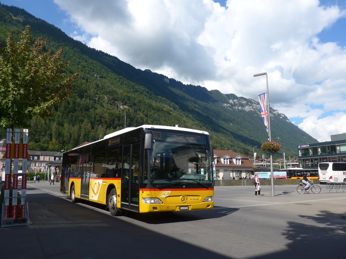 (184'617) - PostAuto Bern - BE 610'539 - Mercedes (ex BE 700'281; ex Schmocker, Stechelberg Nr. 2) am 3. September 2017 beim Bahnhof Interlaken Ost