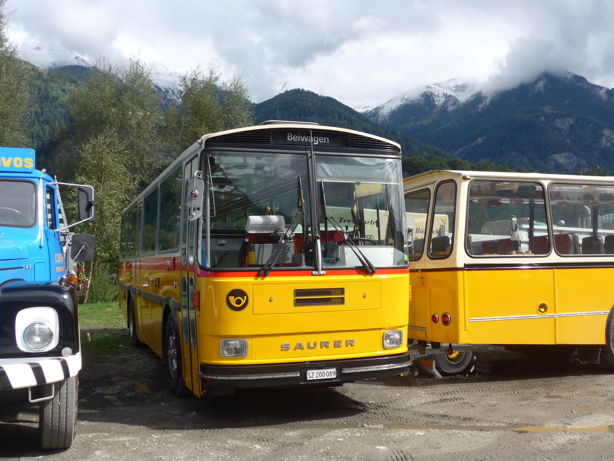 (184'989) - Inkamp, Altendorf - SZ 200'089 - Saurer/Tscher (ex Koch, Giswil; ex Selfors, Meiringen; ex P 24'236) am 16. September 2017 in Cazis, Bndner Arena