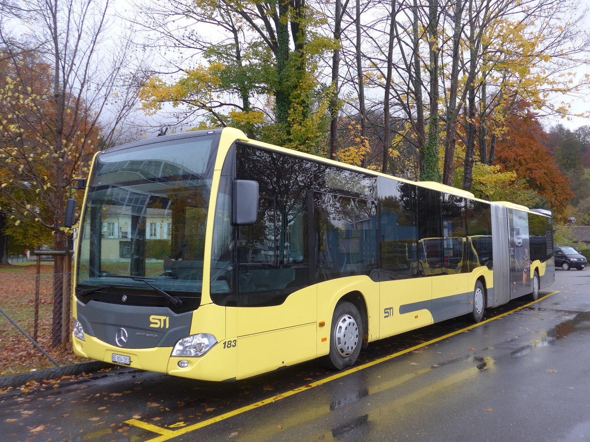 (186'264) - STI Thun - Nr. 183/BE 804'183 - Mercedes am 6. November 2017 bei der Schifflndte Thun