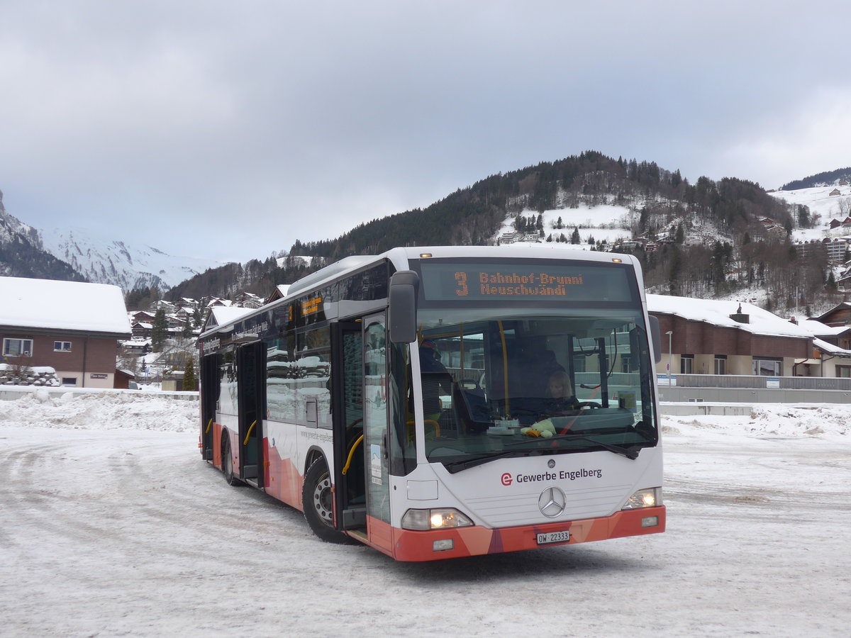 (187'642) - EAB Engelberg - Nr. 8/OW 22'333 - Mercedes (ex Ming, Sils-Maria; ex Vorfhrwagen EvoBus, D-Mannheim) am 2. Januar 2018 in Engelberg, Titlisbahnen