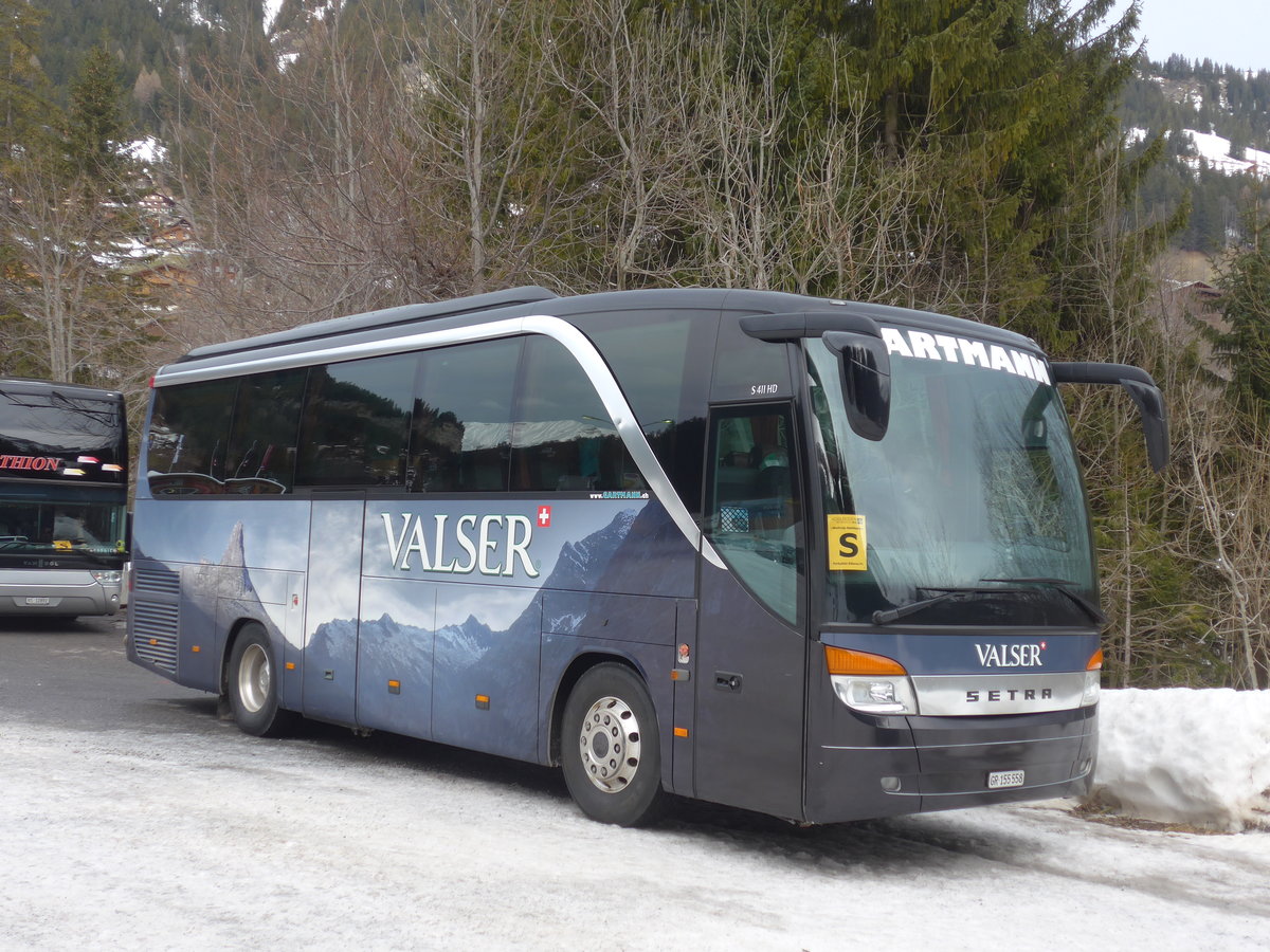 (187'749) - Gartmann, Vals - GR 155'558 - Setra am 7. Januar 2018 in Adelboden, ASB