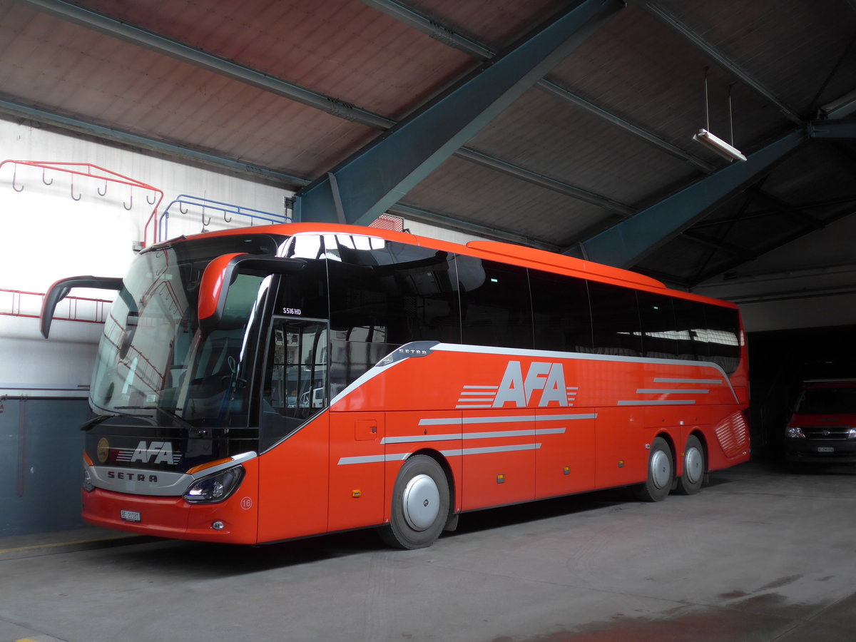 (187'760) - AFA Adelboden - Nr. 16/BE 21'181 - Setra am 7. Januar 2018 in Adelboden, Busstation