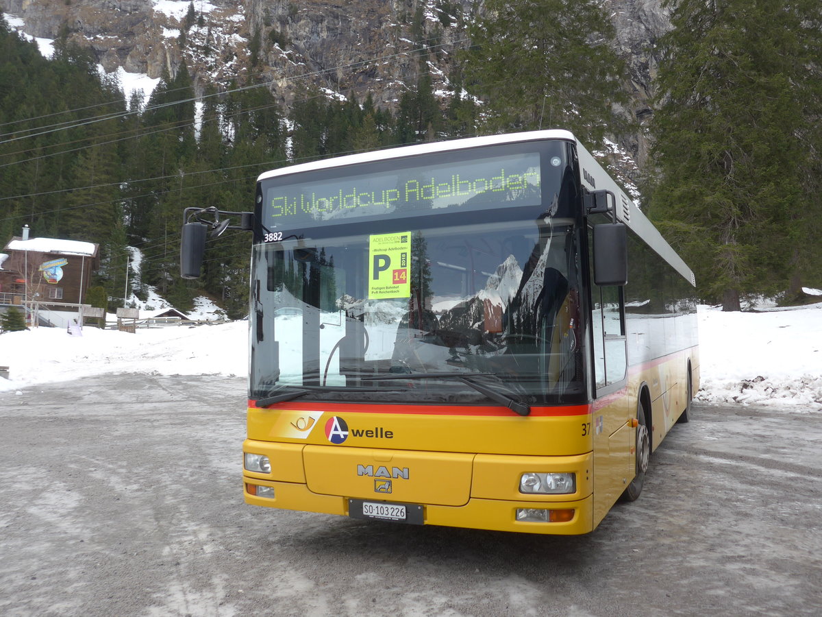 (187'774) - Wyss, Boningen - Nr. 37/SO 103'226 - MAN am 7. Januar 2018 in Adelboden, Unter dem Birg