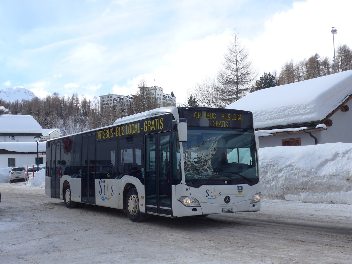 (188'137) - Corvatsch Power, Silvaplana - GR 111'219 - Mercedes am 3. Februar 2018 in Sils-Maria, Post