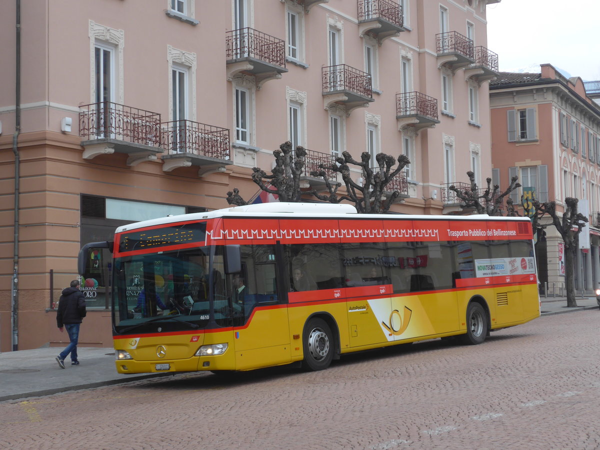 (188'864) - AutoPostale Ticino - TI 228'013 - Mercedes am 17. Februar 2018 beim Bahnhof Bellinzona