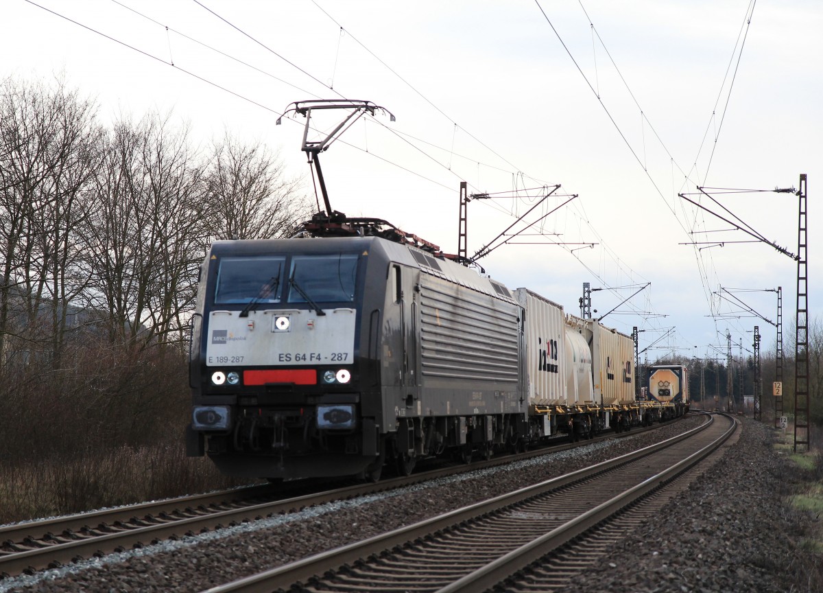 189 287 am 21. Februar 2014 aus W�rzburg kommend bei Th�ngersheim.