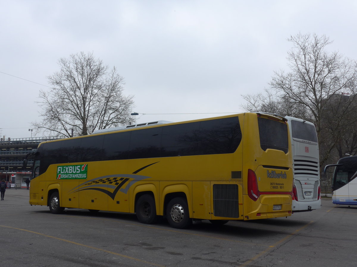 (189'556) - Aus Deutschland: Kberich, Niederaula - HEF-TR 22 - Scania/Higer am 19. Mrz 2018 in Zrich, Sihlquai