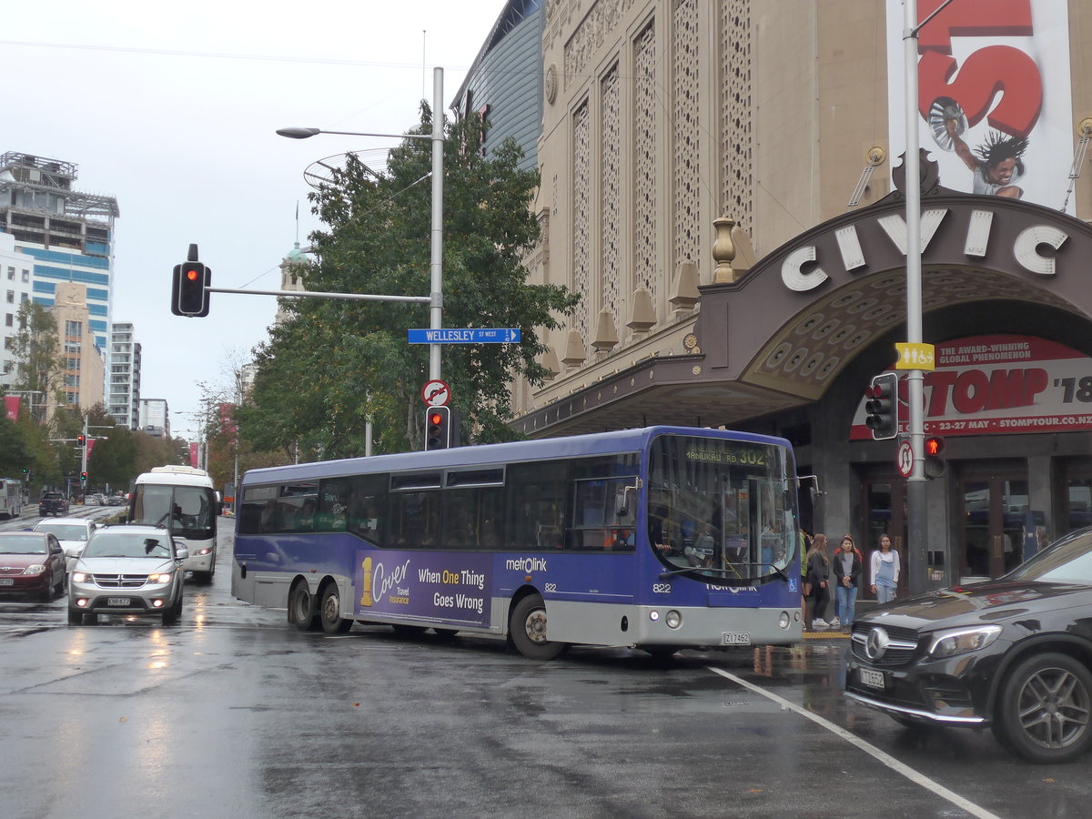 (192'089) - Metrolink, Auckland - Nr. 822/ZI7462 - MAN/Fairfax am 30. April 2018 in Auckland