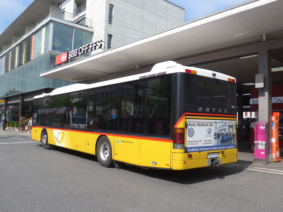 (192'574) - PostAuto Ostschweiz - SG 284'016 - Setra am 5. Mai 2018 beim Bahnhof Frauenfeld