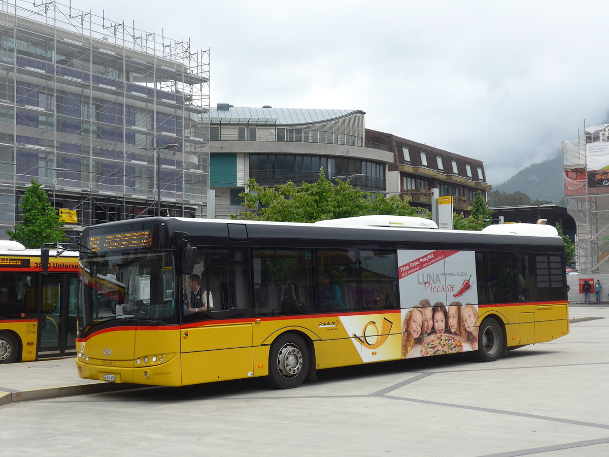 (193'016) - PostAuto Bern - BE 836'434 - Solaris (ex Nr. 581) am 13. Mai 2018 beim Bahnhof Interlaken West