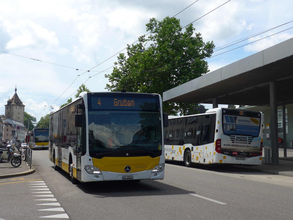 (193'939) - VBSH Schaffhausen - Nr. 23/SH 38'023 - Mercedes am 10. Juni 2018 beim Bahnhof Schaffhausen