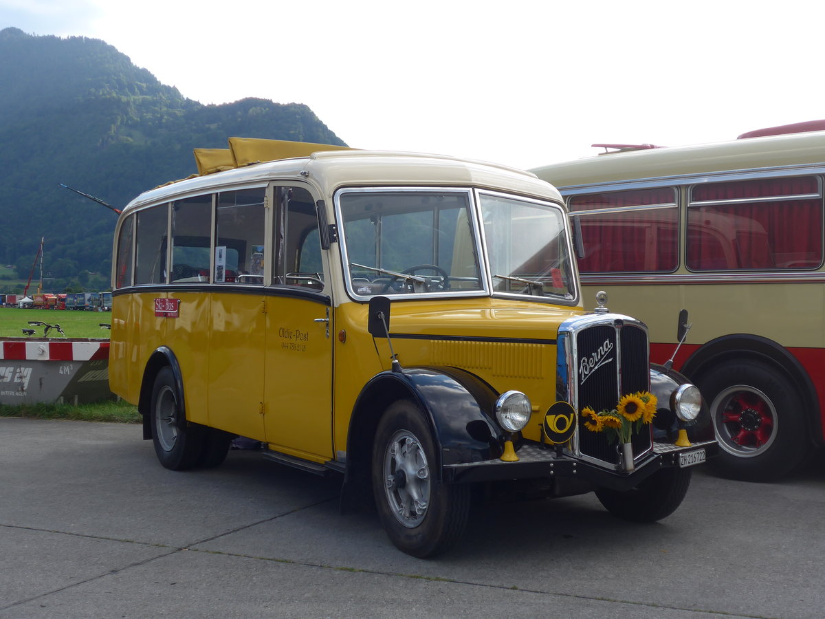 (194'315) - Moser, Schnenberg - ZH 216'722 - Berna/Hess (ex Barenco, Faido) am 23. Juni 2018 in Interlaken, Flugplatz