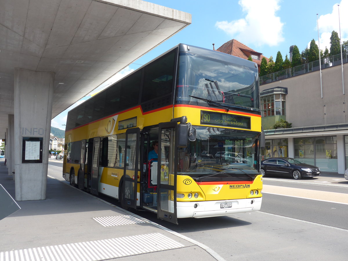 (194'574) - PostAuto Ostschweiz - SG 273'221 - Neoplan (ex AR 14'839; ex P 27'017) am 7. Juli 2018 beim Bahnhof Wattwil