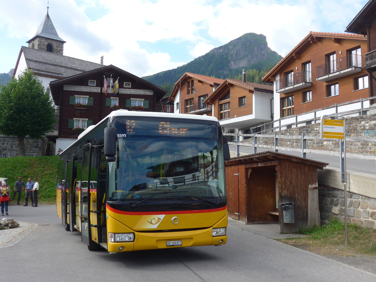 (194'800) - PostAuto Graubnden - GR 168'877 - Irisbus am 15. Juli 2018 in Tschiertschen, Kehrplatz