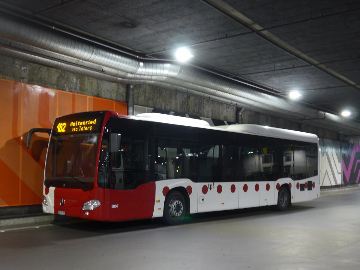 (195'359) - TPF Fribourg - Nr. 1007/FR 300'250 - Mercedes am 31. Juli 2018 in Fribourg, Busbahnhof